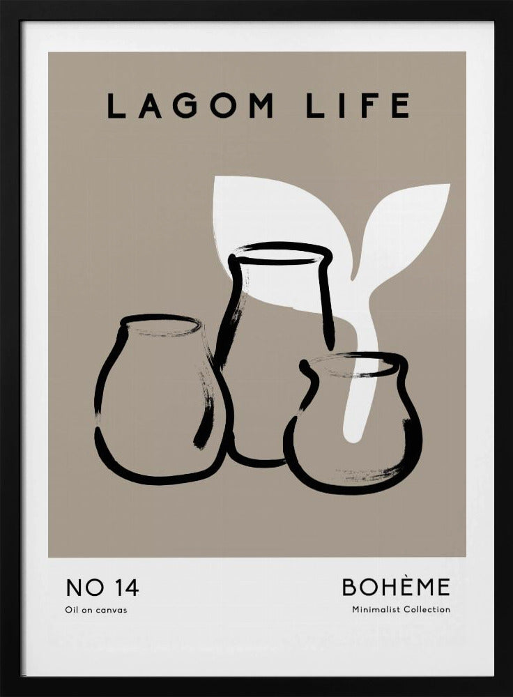 Vases and Leaf | Poster