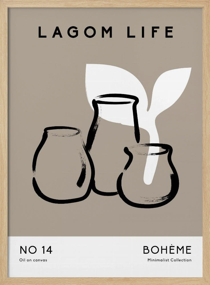Vases and Leaf | Poster