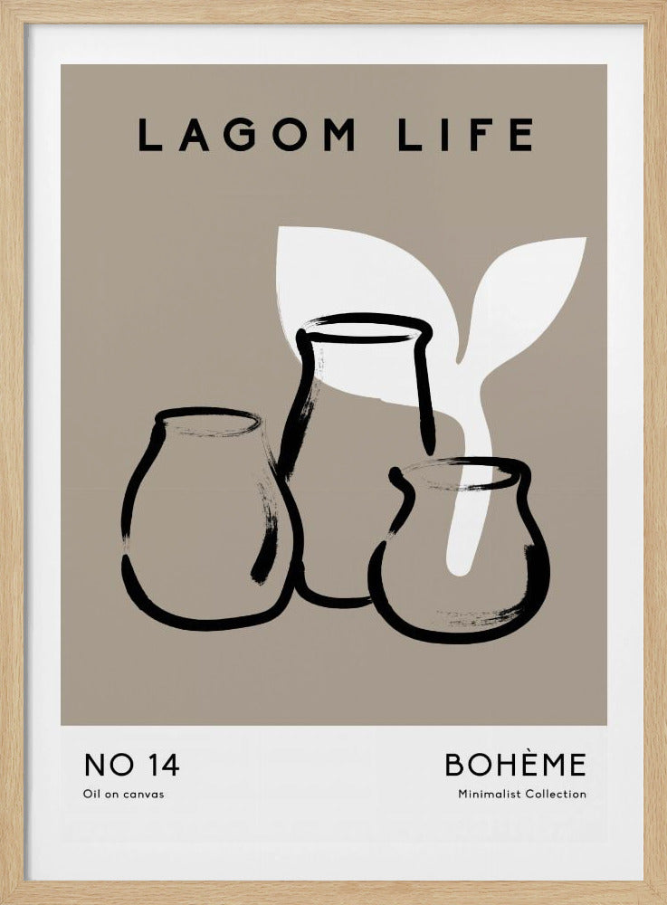 Vases and Leaf | Poster