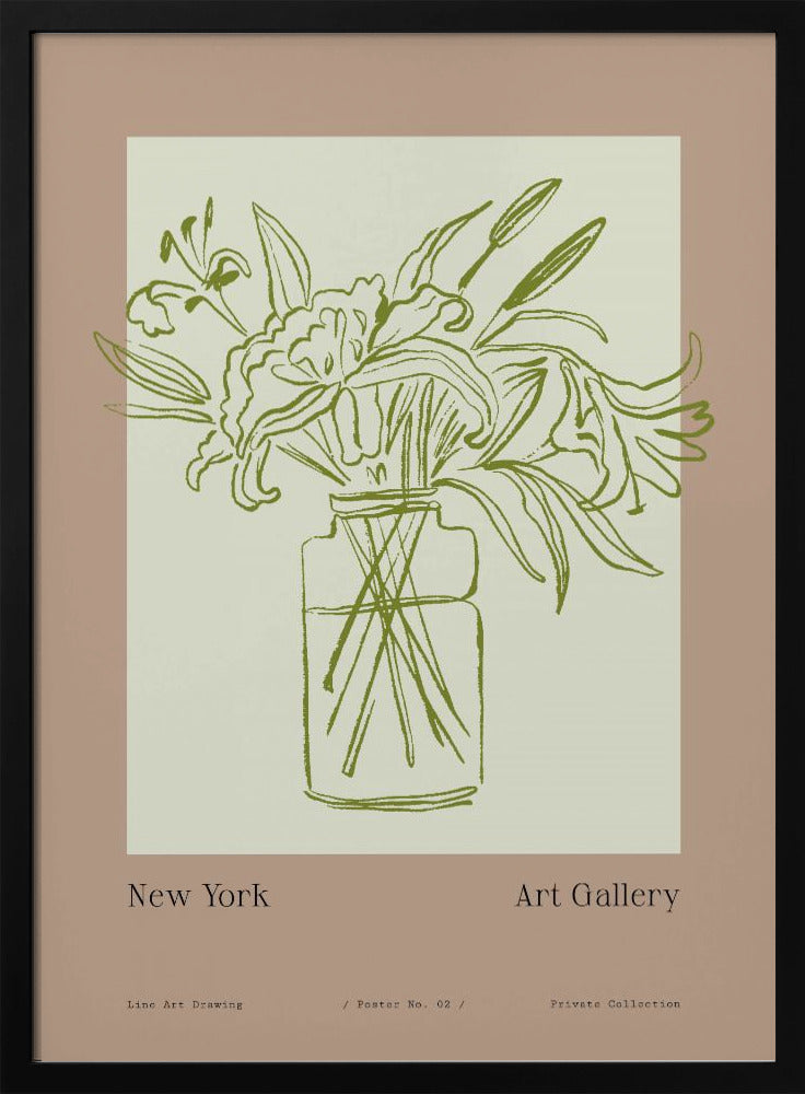 Vase Sketch Blooms | Poster