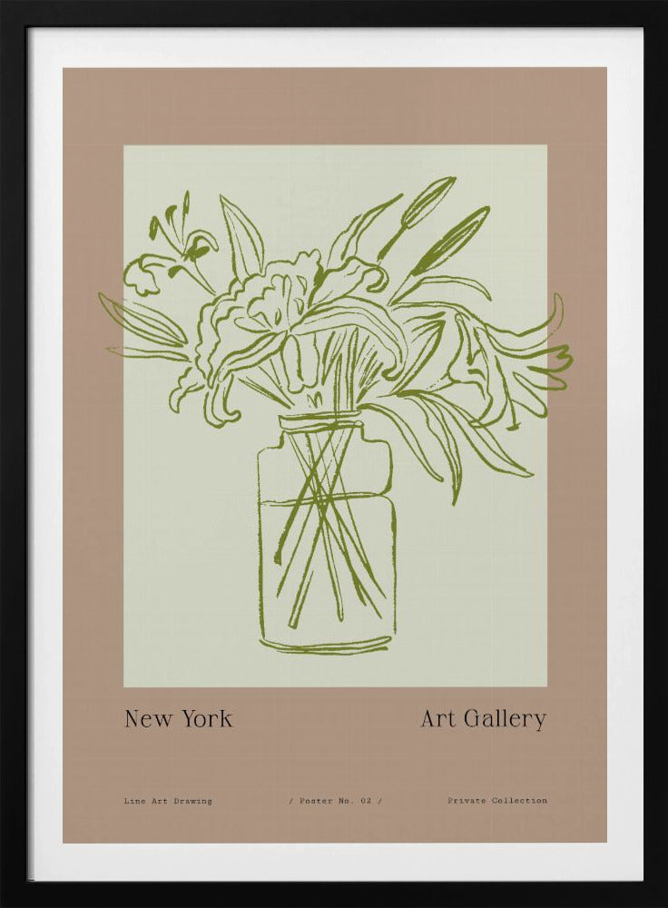Vase Sketch Blooms | Poster