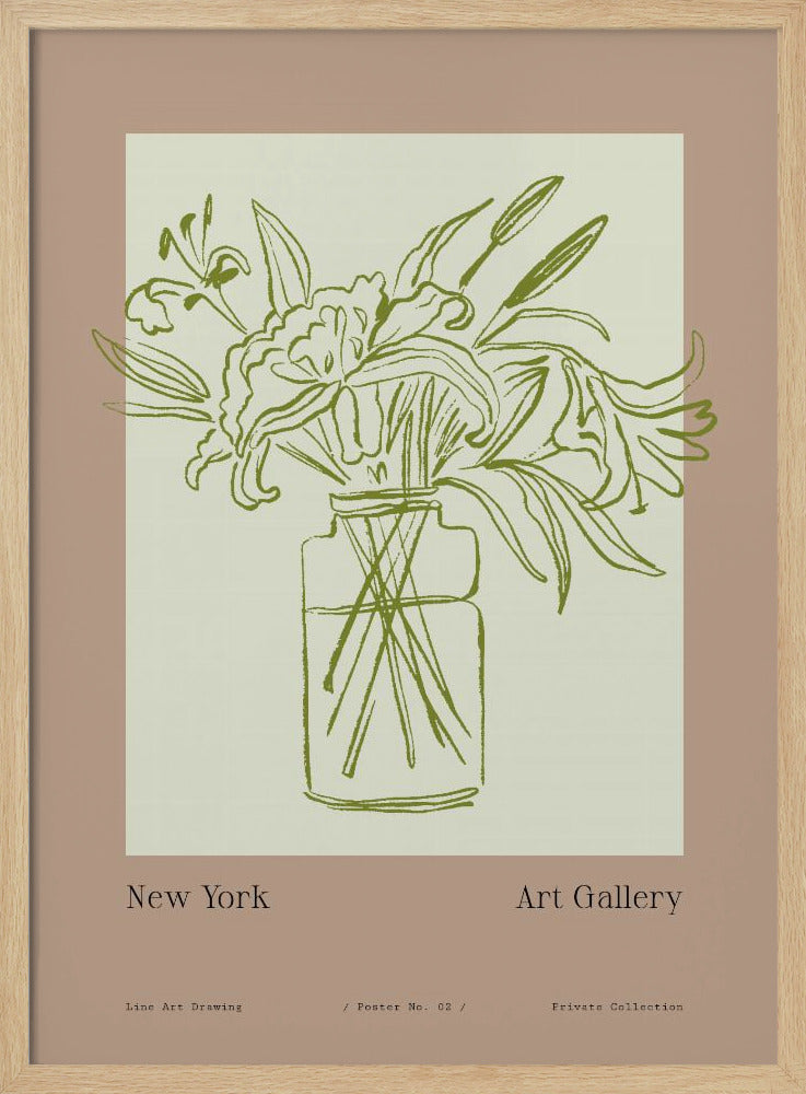 Vase Sketch Blooms | Poster