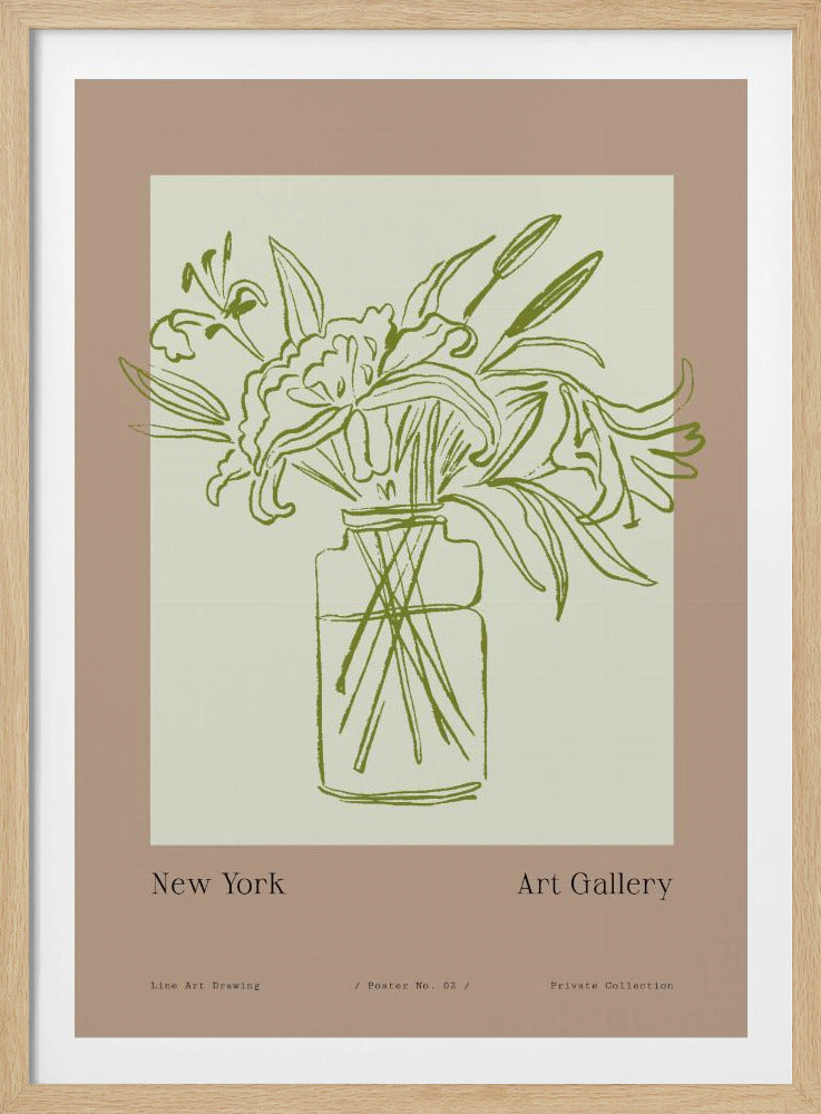 Vase Sketch Blooms | Poster