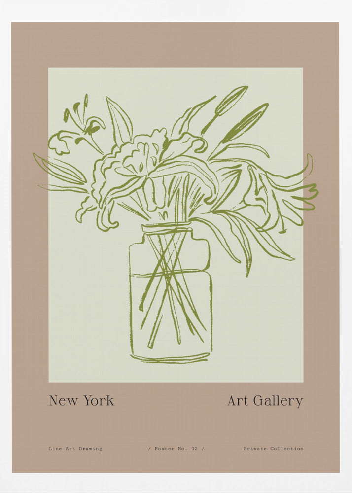 Vase Sketch Blooms | Poster