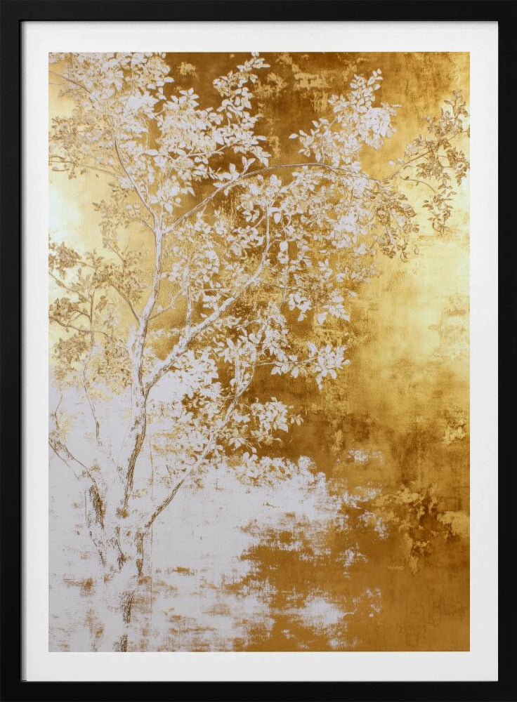 Weiß-goldene Naturlandschaft | Poster