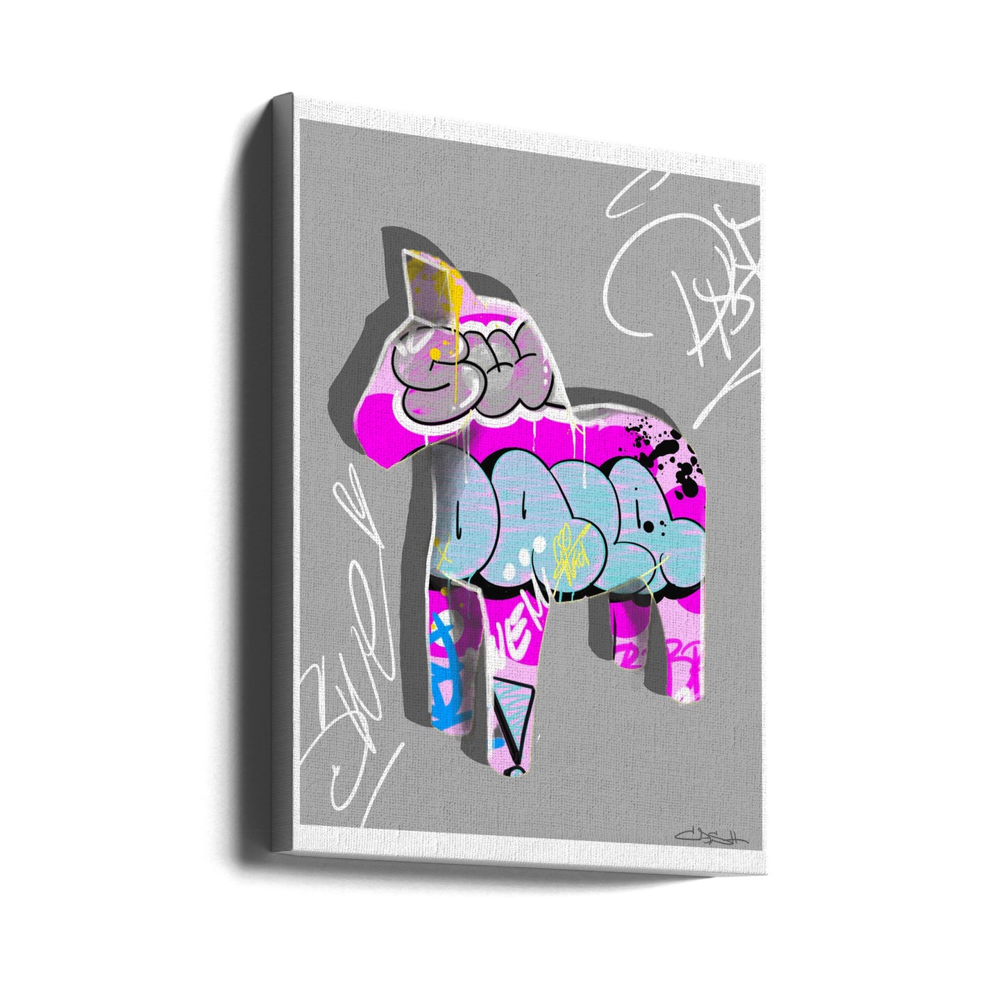 Buntes Pony-Graffiti | Leinwand