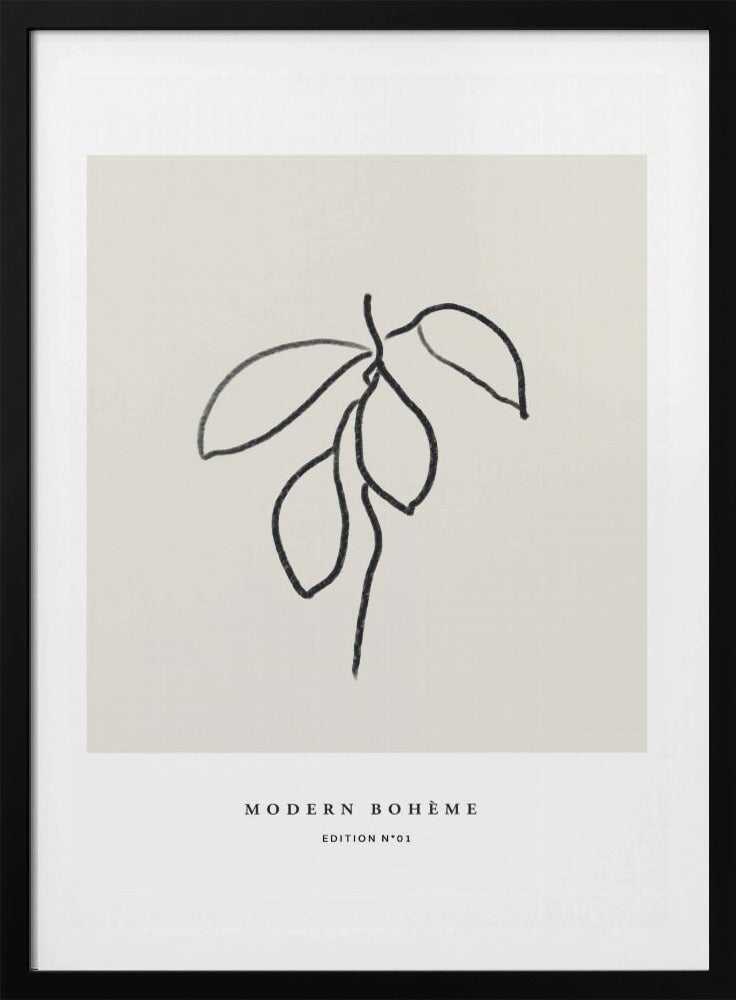 Bohemian Line Leaf | Poster