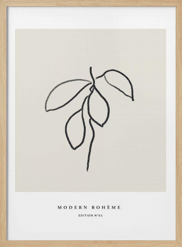 Bohemian Line Leaf | Poster