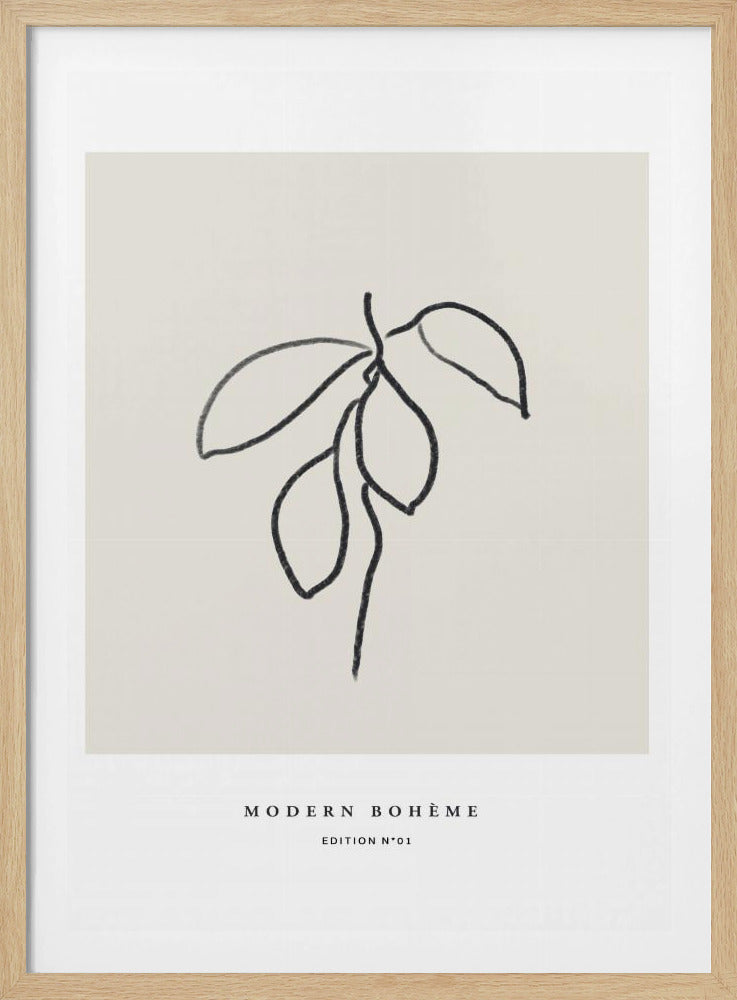 Bohemian Line Leaf | Poster