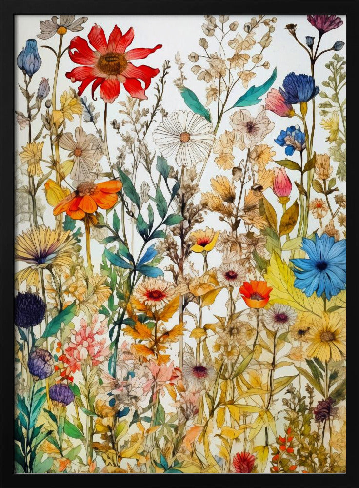 Vibrant Colorful Wildflowers | Poster