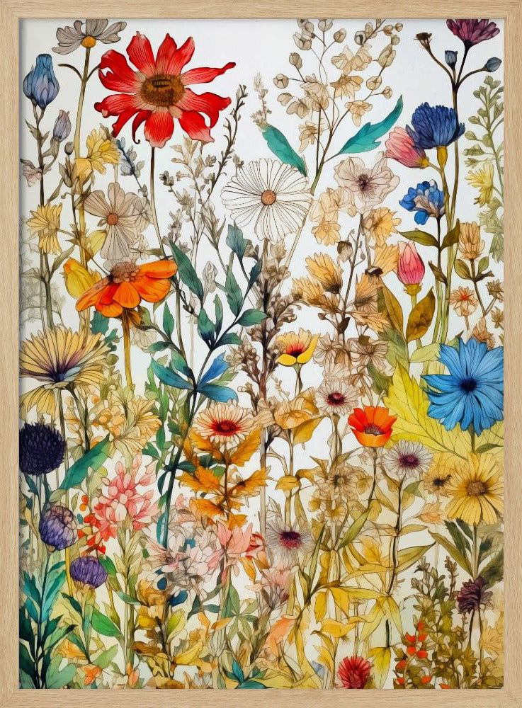 Vibrant Colorful Wildflowers | Poster