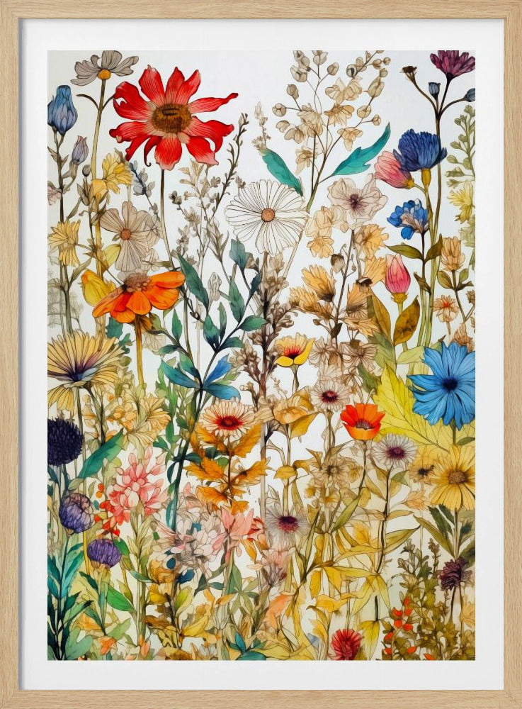 Vibrant Colorful Wildflowers | Poster