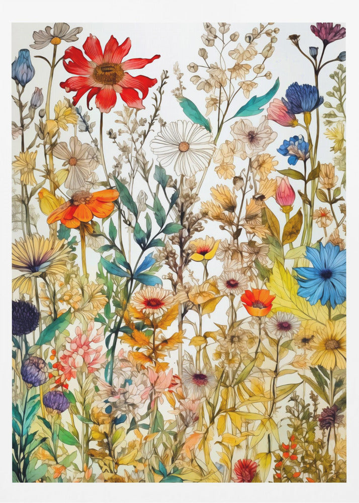 Vibrant Colorful Wildflowers | Poster