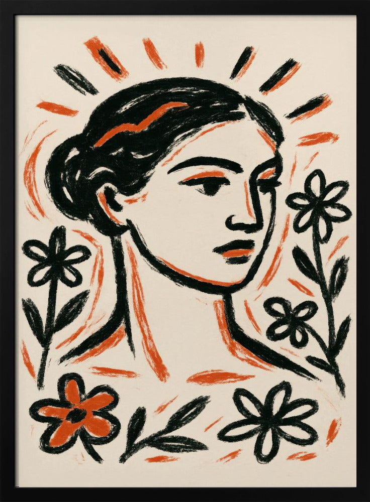 Floral Muse Portrait | Poster