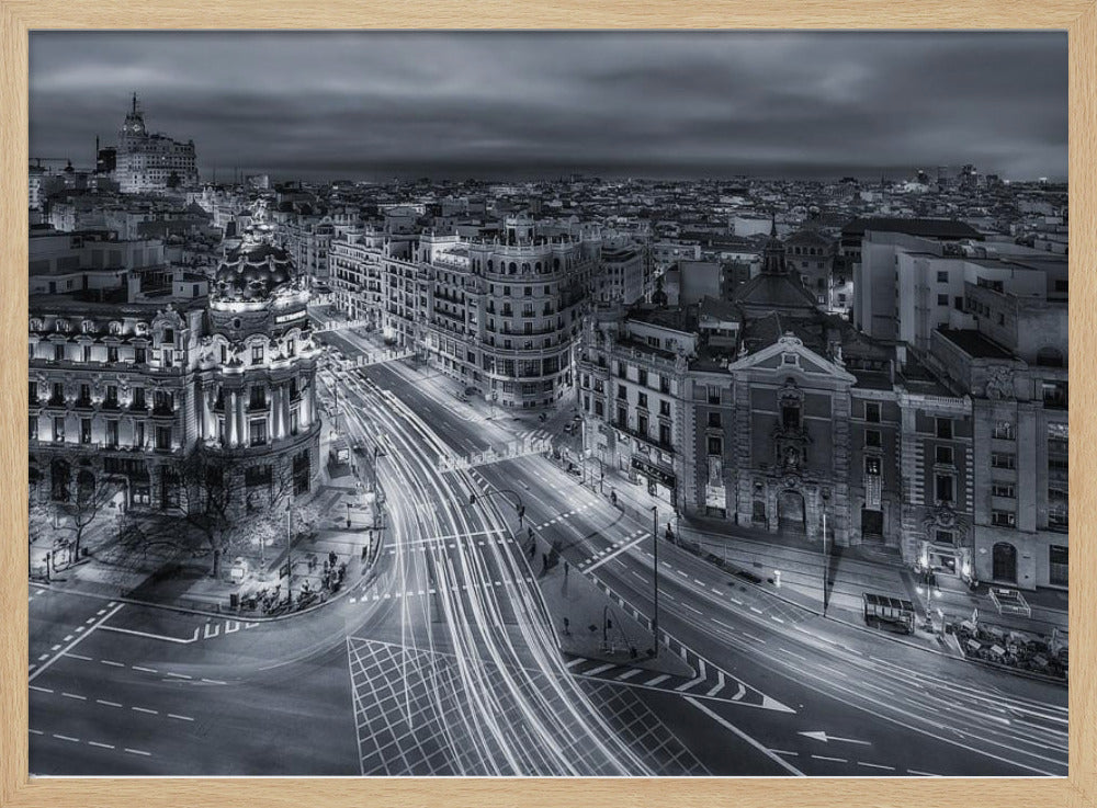 Lichter der Stadt Madrid | Poster - Kunstdruck