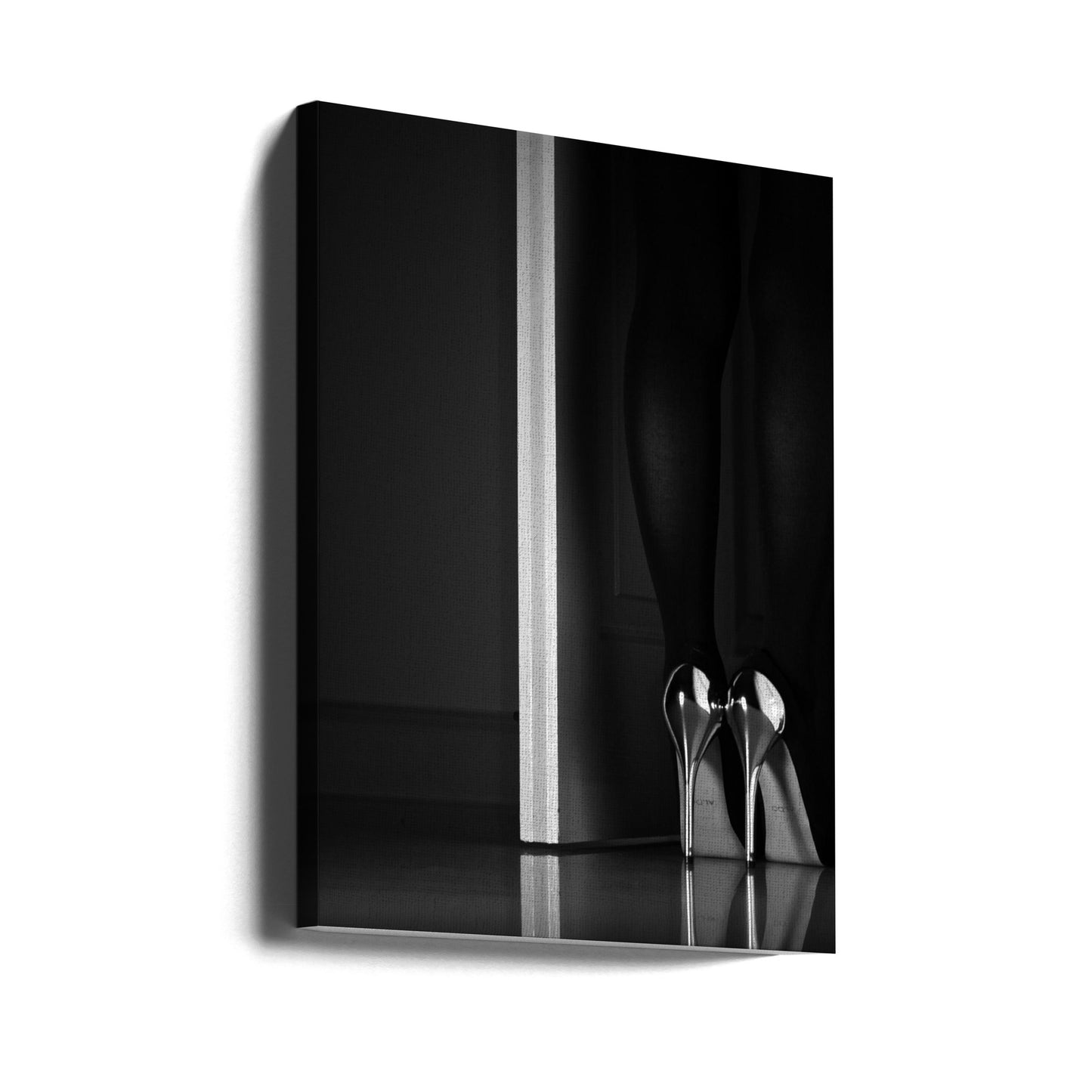 schwarz + weiß + Tür | Leinwand-Bilder