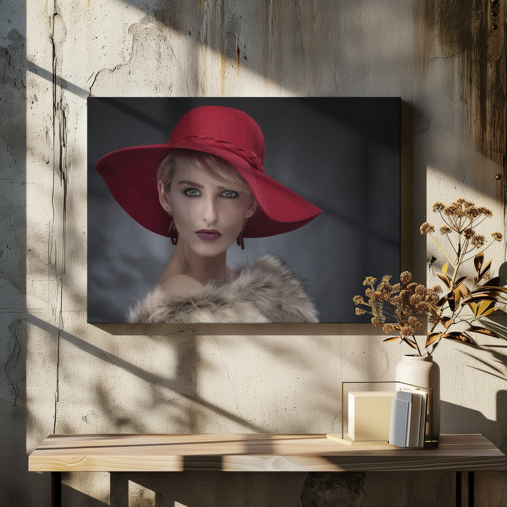 Amberin punainen hattu | Canvastaulut