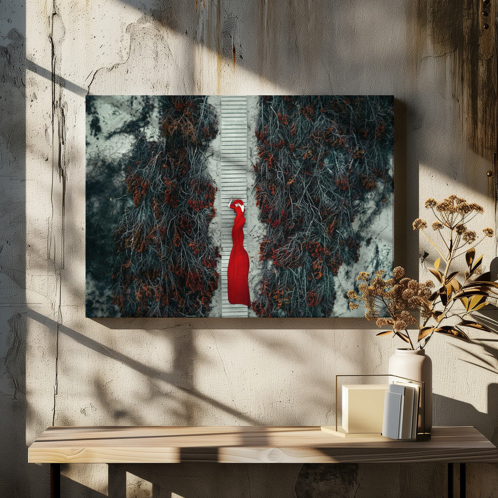 Karmiininpunainen polku | Canvastaulut