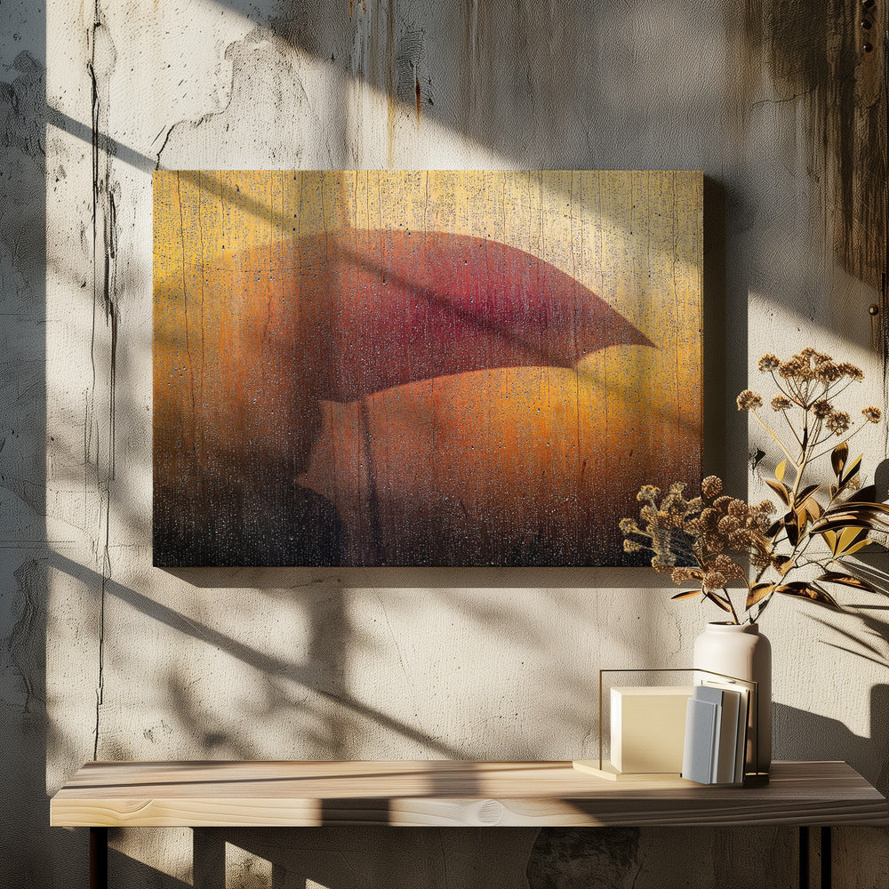 Metallinen seinä sateessa | Canvastaulut