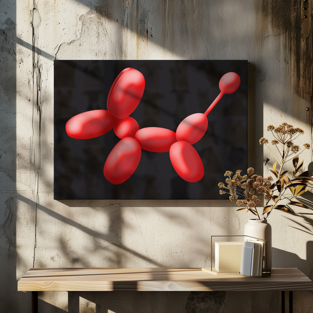 Cane palloncino | Stampe su Tela