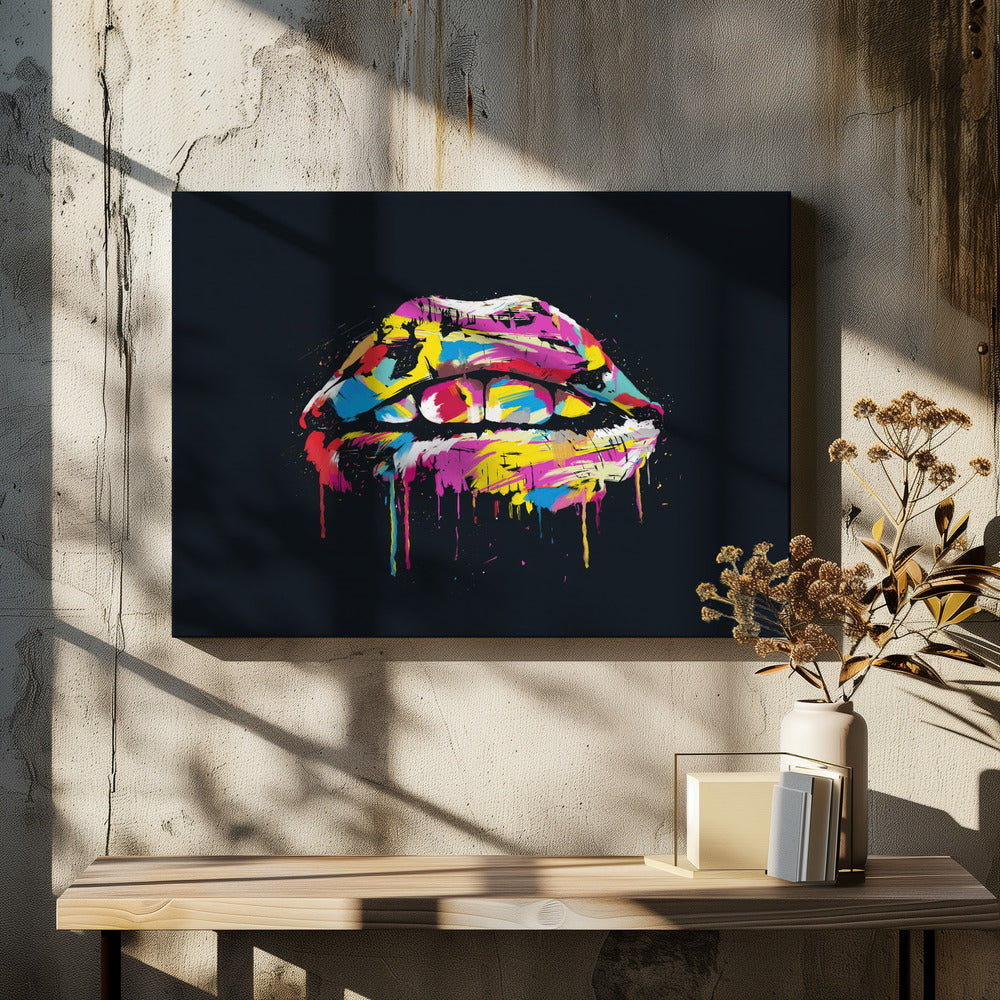 Värikkäät huulet | Canvastaulut