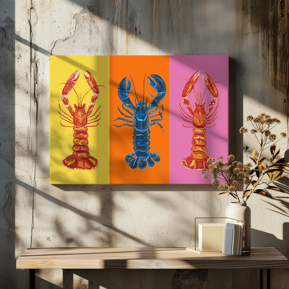 Lobster Langoustines Pop Art 3 | Canvastaulut