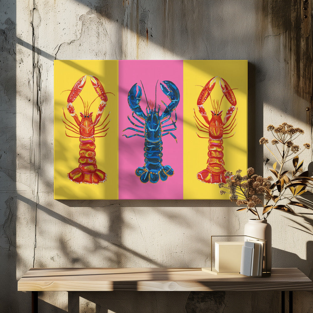 Lobster Langoustines Pop Art 2 | Canvastaulut