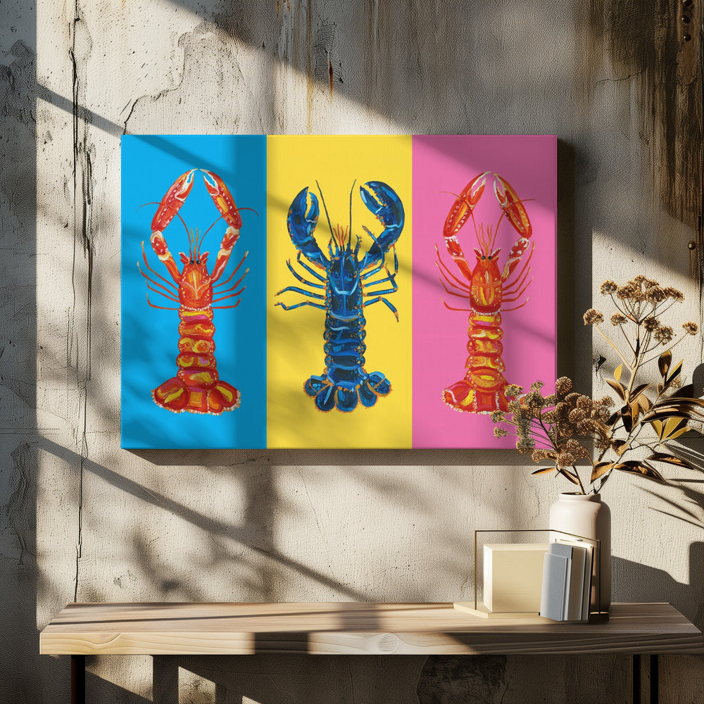 Lobster Langoustines Pop Art | Canvastaulut