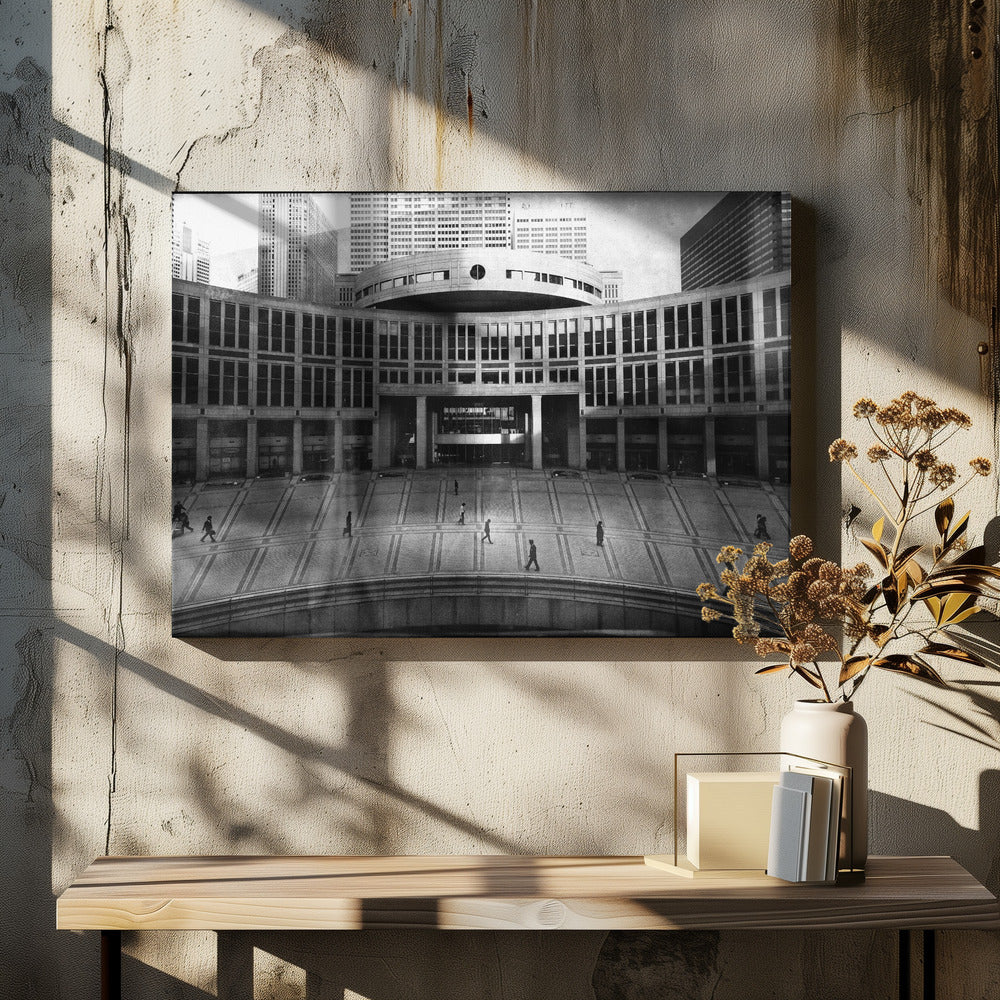 gente entrando y saliendo. Impresiones en Lienzo