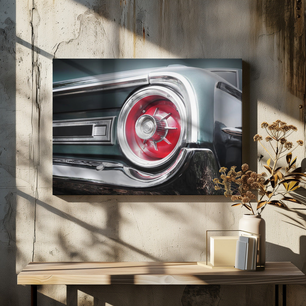 Amerykański klasyczny samochód Galaxie 500 1964 Tył | Wydruki na łótnie