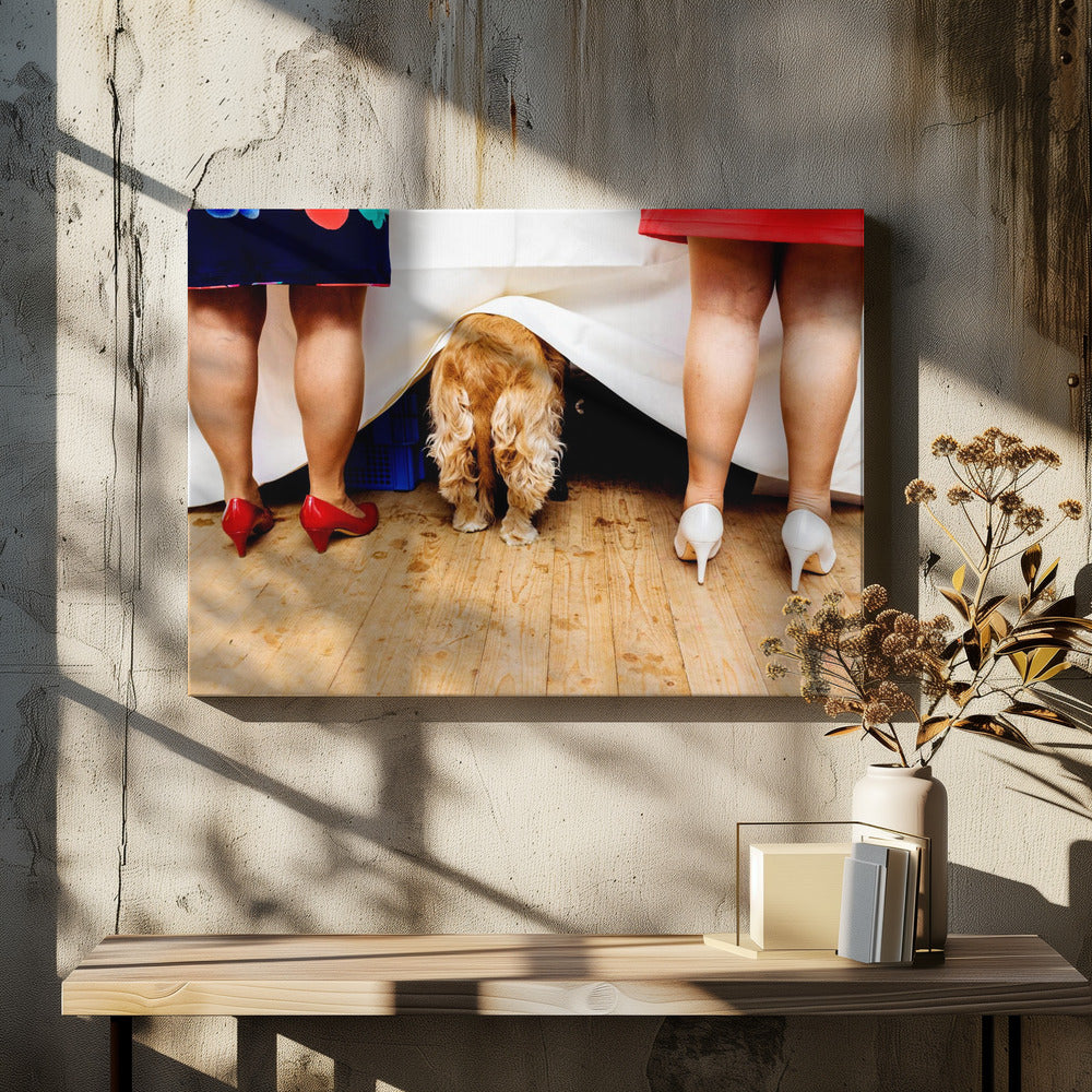 Naiset buffetpöydässä... | Canvastaulut