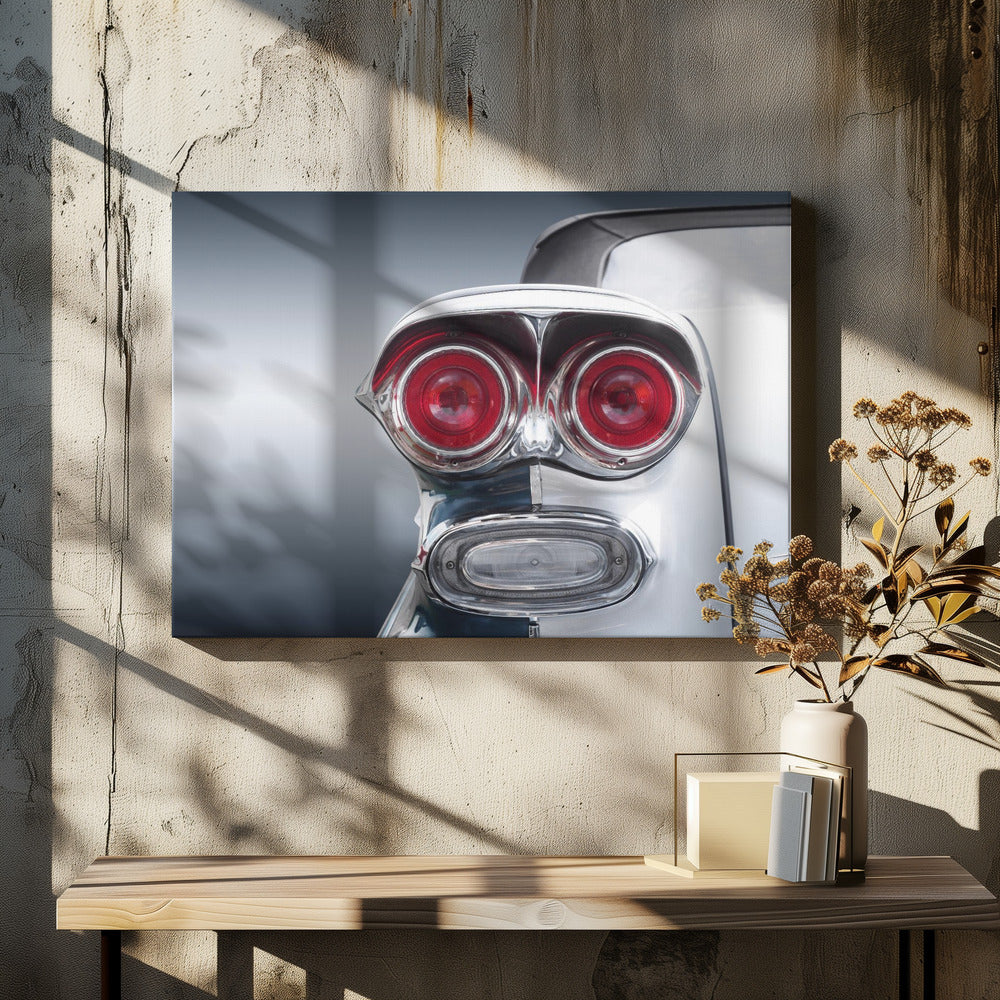 Amerykański klasyczny samochód Bonneville 1958 Cabrio | Wydruki na łótnie