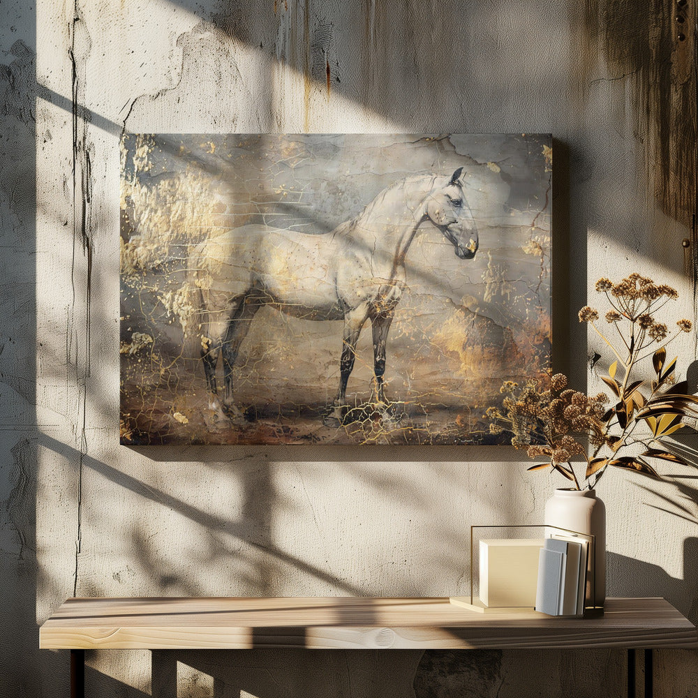Pferd Vintage Kunst Illustration 06 | Leinwand