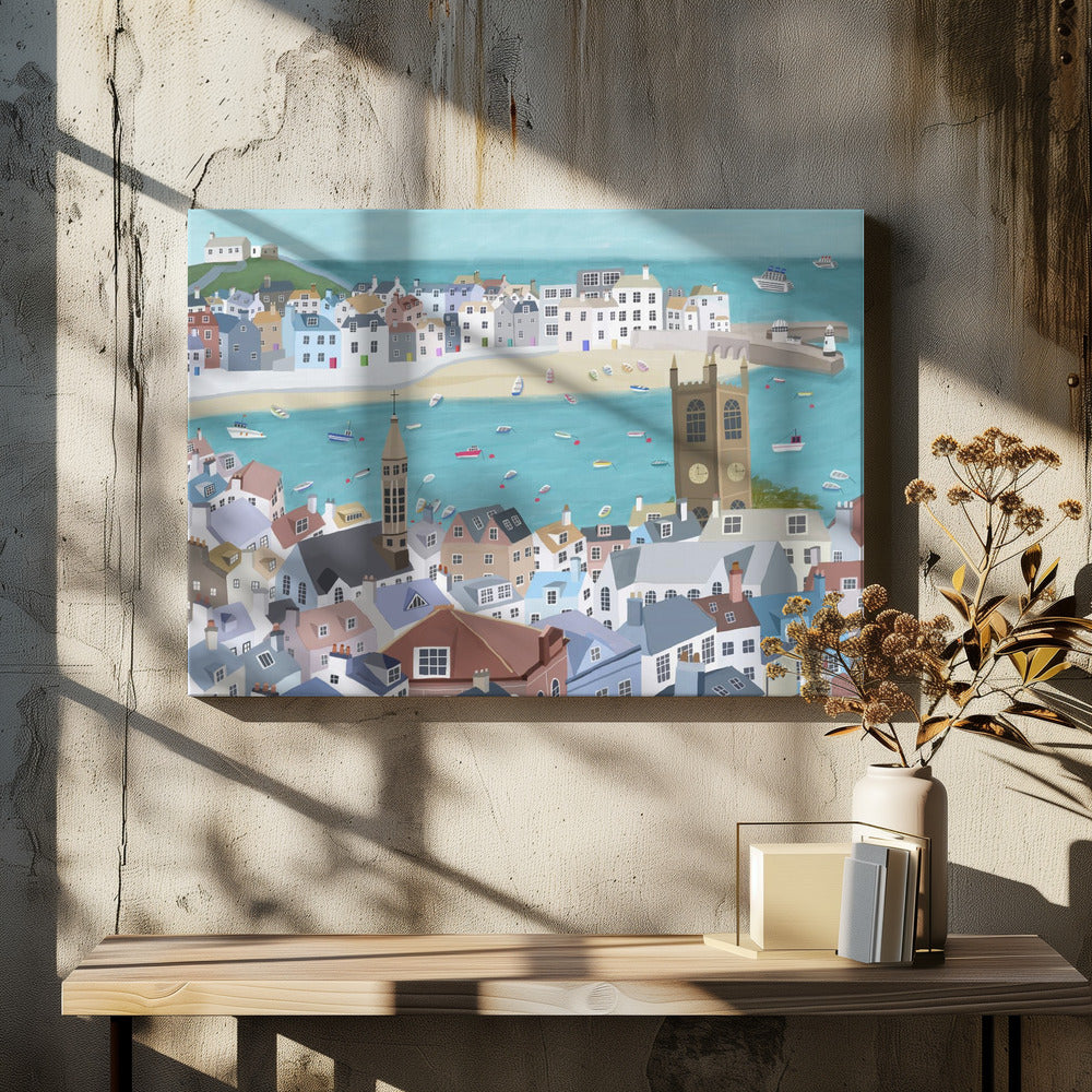 The Beautiful St Ives, Cornwall, UK by Artist Carla Daly | Canvas