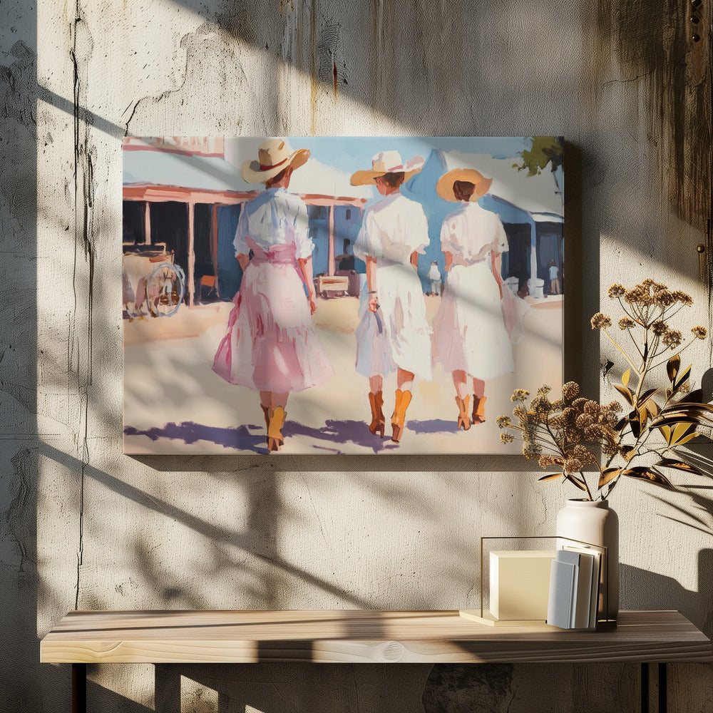 Signore western retrò | Stampe su Tela