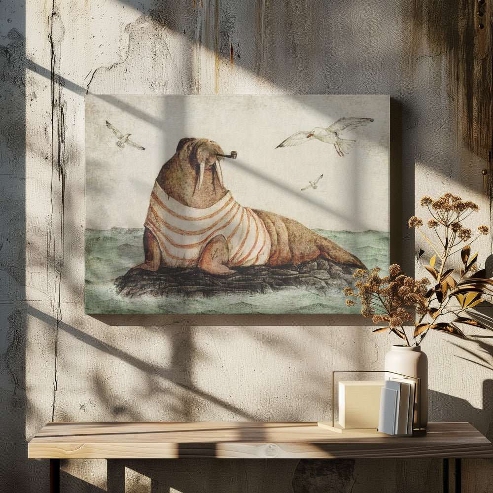 Gentleman am Meer | Leinwand