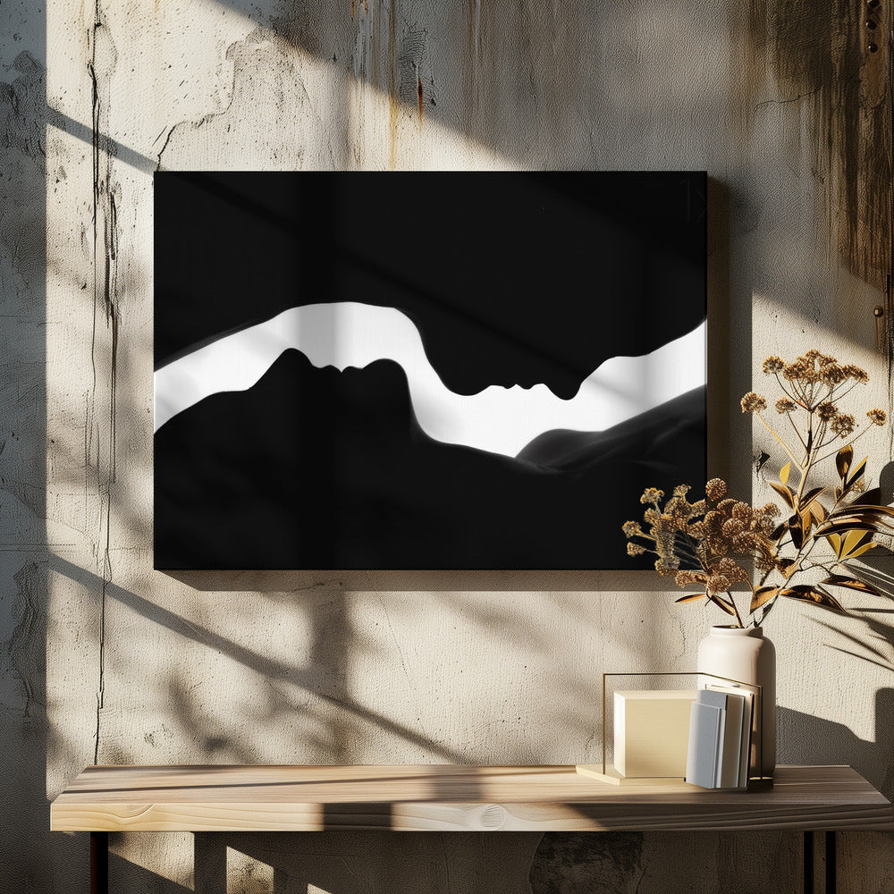 Kahden naisen profiilit | Canvastaulut