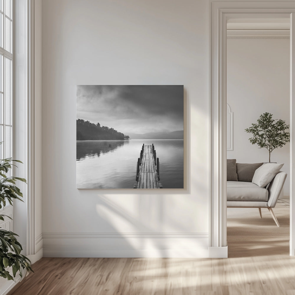 Vista al lago con Muelle II | Impresiones en Lienzo