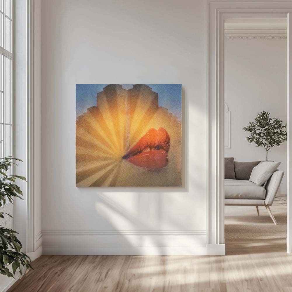 Pocałunek czerwonych ust | Wydruki na łótnie