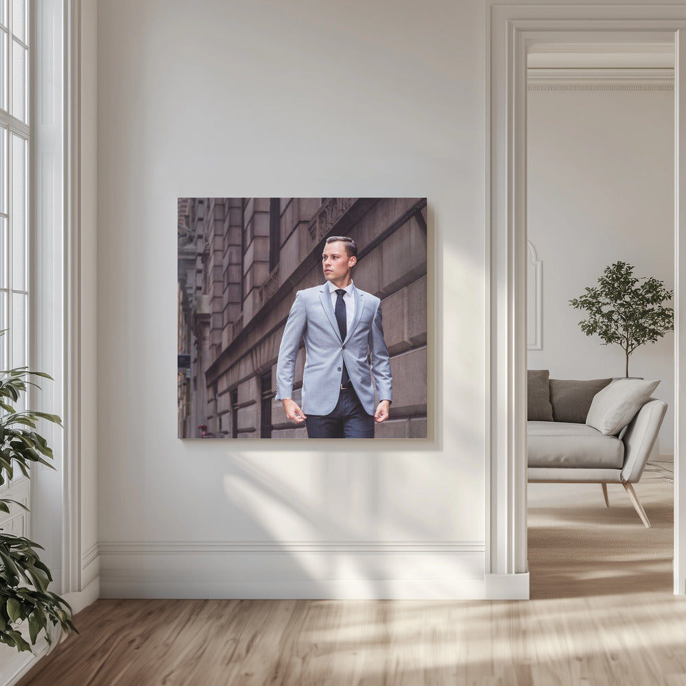 Młody Biznesmen w Nowym Jorku | Wydruki na łótnie