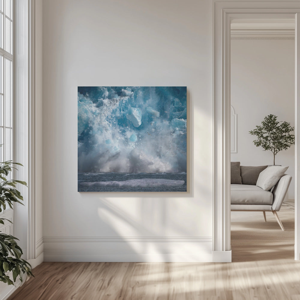 spadająca góra lodowa | Wydruki na łótnie