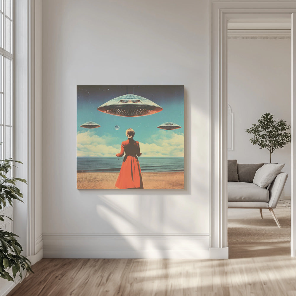 Collage d'art de ciels d'OVNI | Tableaux sur Toile