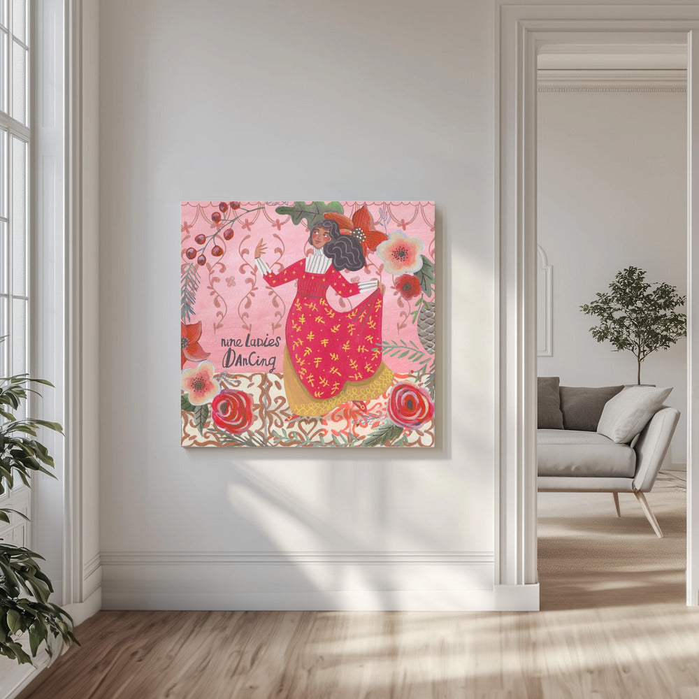 Neun tanzende Damen | Leinwand-Bilder