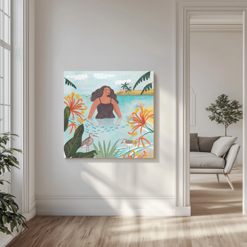 Marcher dans la mer | Tableaux sur Toile