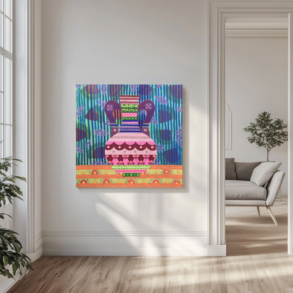 Vesimeloni ja maljakko | Canvastaulut