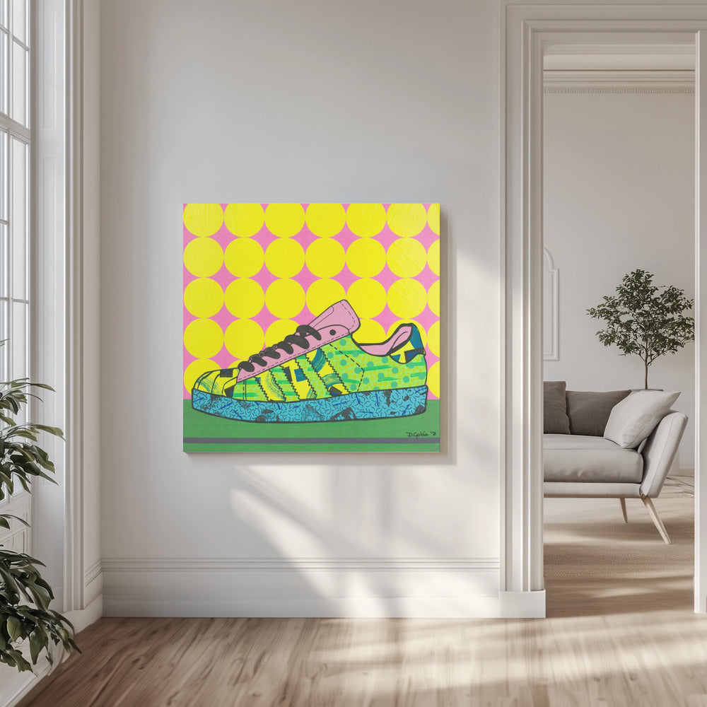 Superstar Green Pink Blue | Canvas