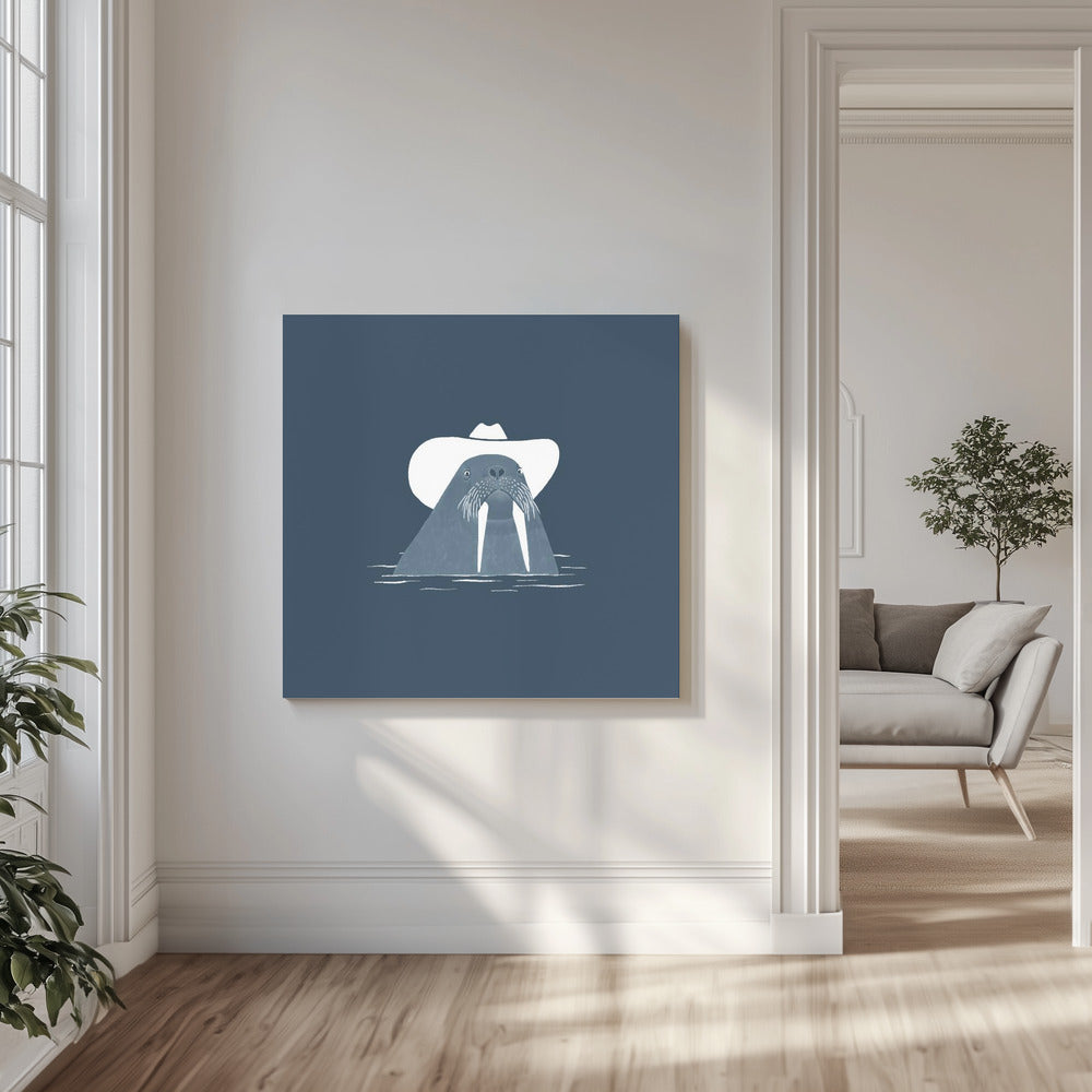 Hank, das Cowboy-Walross | Leinwand-Bilder