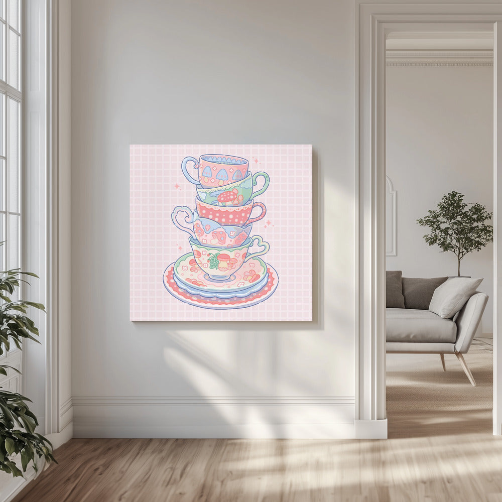Teacup with Mushroom Patterns | Canvas