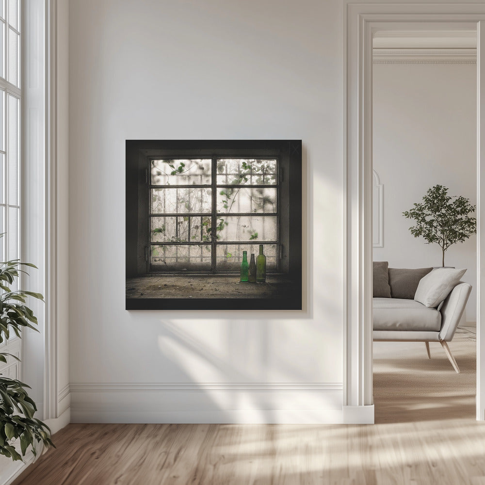 Martwa natura ze szklaną butelką | Wydruki na łótnie