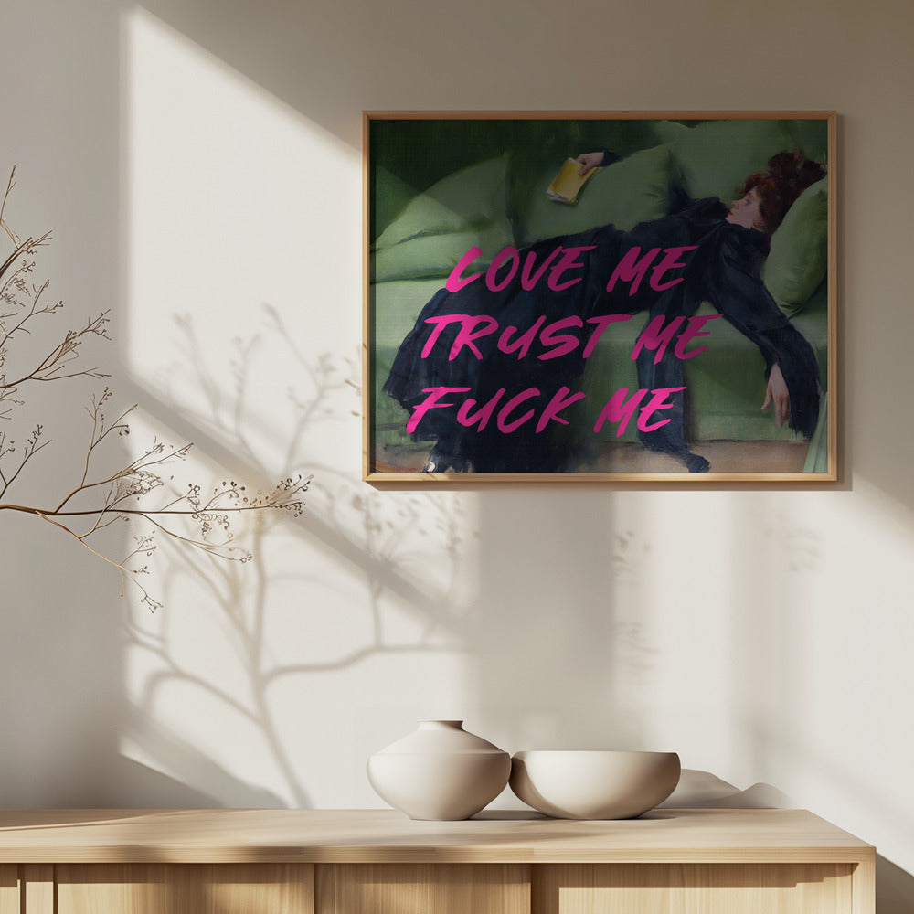 Liebe mich, vertrau mir, fick mich / Pinke Version | Poster
